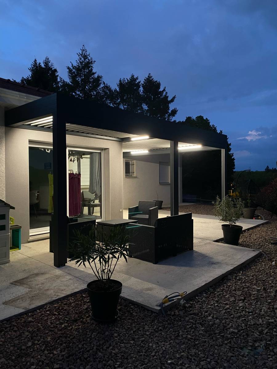 Pergola éclairage LED